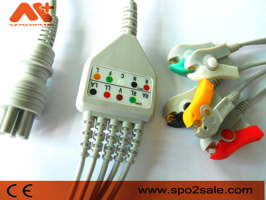 Cáp Omron Colin Kết nối trực tiếp Cáp điện tâm đồ 5 Kẹp chì Màn hình bệnh nhân 6pin