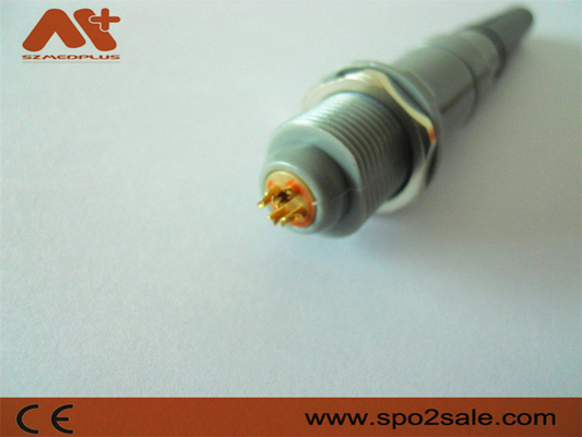 1P kéo đẩy 6Pin Plug nhựa Xám Shell Xám tay áo cho 5.00mm cáp thiết bị y tế kết nối