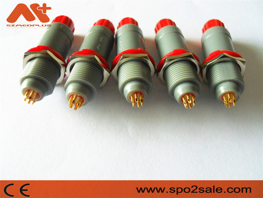 1P Pull Push 6 Pin Plastic Connector, Grey Shell, Red, Dual 60 Key cho ứng dụng y tế