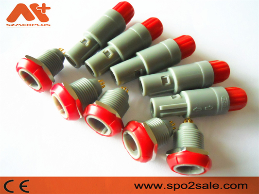 1P Pull Push 6 Pin Plastic Connector, Grey Shell, Red, Dual 60 Key cho ứng dụng y tế