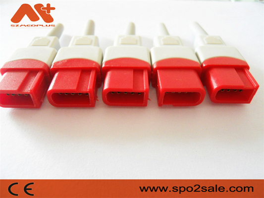 Đầu nối IBP tương thích cho cáp IBP Spacelabs tương thích với màu Đỏ 10 chân