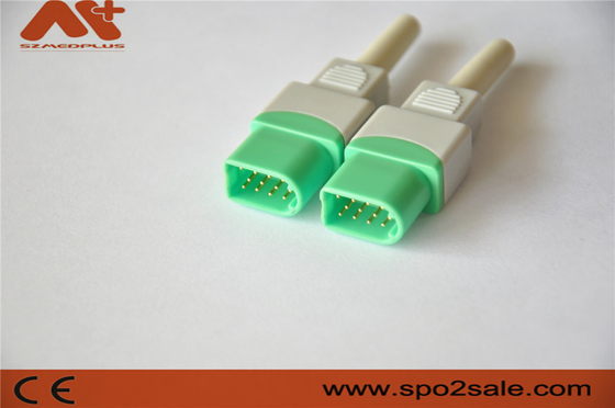 Đầu nối ECG 12Pin cho phụ kiện y tế theo dõi bệnh nhân Datascope với màu xanh lá cây
