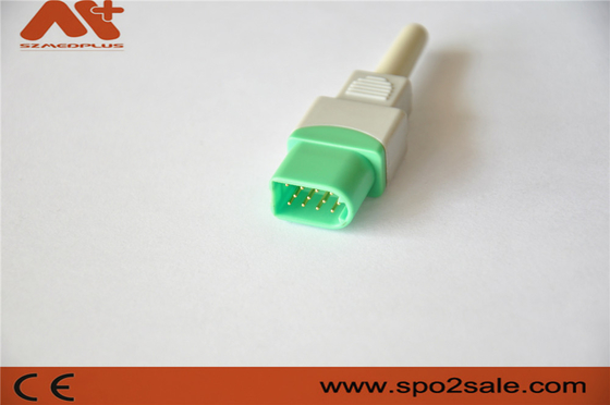 Đầu nối ECG 12Pin cho phụ kiện y tế theo dõi bệnh nhân Datascope với màu xanh lá cây