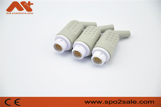 12pin kết nối ECG cho Mindray / Newtech / HP Bệnh nhân theo dõi, Adaptor Nylon, vàng mạ kim cương