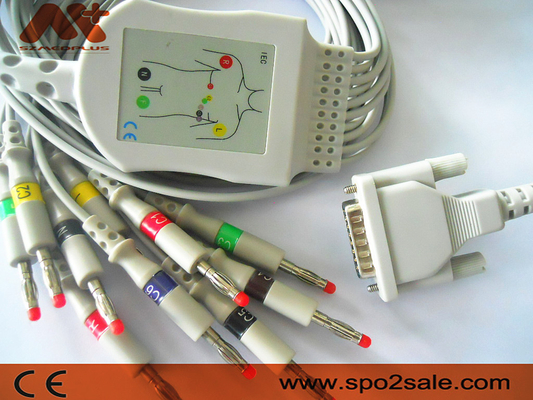 Kết nối trực tiếp Cáp điện tâm đồ Edan 15 chân Cáp SE-1010, SE-1212, SE 601