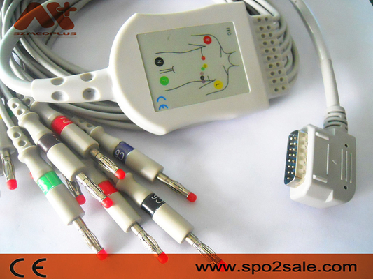 Cáp EKG kết nối trực tiếp tương thích Kenz - K131 cho Kanz 108, 109, 110, 1210, 1211, 601, Cardico 302