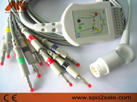 Cáp EKG kết nối trực tiếp tương thích của Philips cho Codemaster 100, MRx