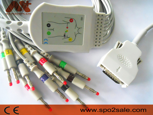 Cáp EKG kết nối trực tiếp 9293-021-50 Cáp Mortara Ecg cho ELI 100, ELI 200, ELI 50