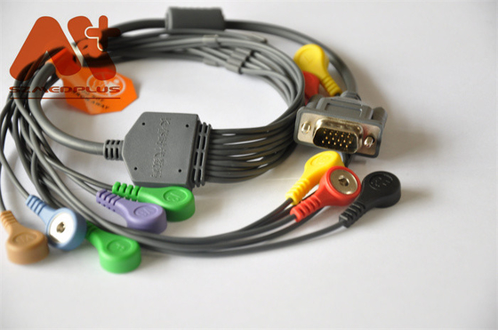 Máy ghi âm CE Holter DMS 300-3A Cáp điện tâm đồ AHA 10 Đầu cắm chốt
