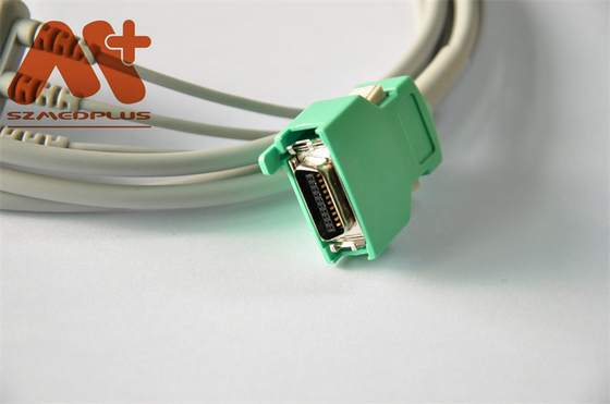 Cáp điện tâm đồ kết nối trực tiếp kẹp 3 đầu kẹp tương thích Nihon Kohden cho OPV -1500