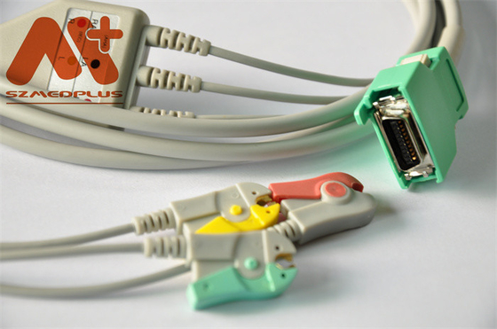 Cáp điện tâm đồ kết nối trực tiếp kẹp 3 đầu kẹp tương thích Nihon Kohden cho OPV -1500