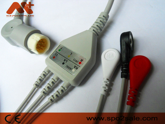 Cáp bệnh nhân điện tâm đồ một mảnh có 3 đầu kẹp tương thích của Philips - M1972A