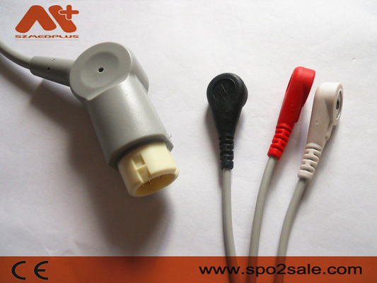 Cáp bệnh nhân điện tâm đồ một mảnh có 3 đầu kẹp tương thích của Philips - M1972A