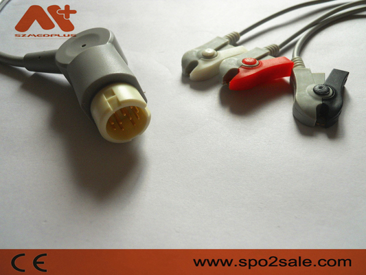 Cáp điện tâm đồ kết nối trực tiếp 3 kẹp chì tương thích của Philips - M1970A