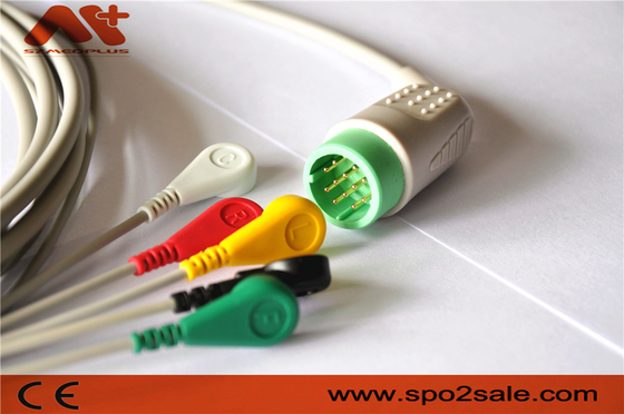 Stryker> MEDTRONI> Physio Control Cáp điện tâm đồ kết nối trực tiếp 5 đầu chụp tương thích - 11110-000066