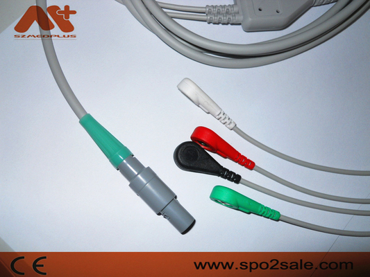 Petas 165R, 260R, 300, K-250, KMA160R Cáp điện tâm đồ kết nối trực tiếp 4 chì Snap tương thích