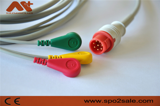 Bionet BM3 BM3VET Cáp màn hình bệnh nhân Điện tâm đồ 3 Cáp dẫn TPU