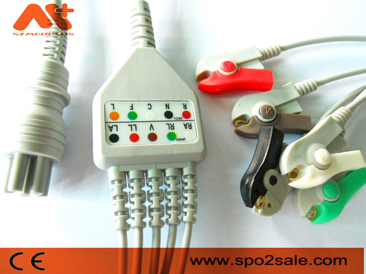 Cáp Omron Colin Kết nối trực tiếp Cáp điện tâm đồ 5 Kẹp chì Màn hình bệnh nhân 6pin