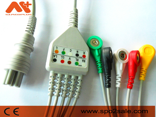 Colin BP-88S BP-S510 M9500 Cáp theo dõi bệnh nhân Cáp Ecg 6 chân