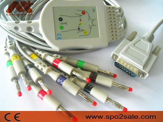 Cáp ECG chì CE ISO13485 CFS 10 cho máy ECG Trismed 400 406